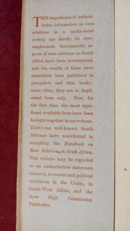 Handbook on Race Relations in South Africa (1949)