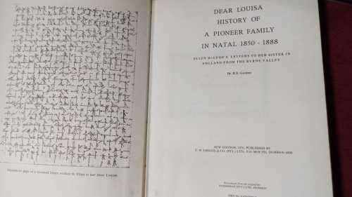 Dear Louisa - History of a Pioneer Family in Natal (signed copy)