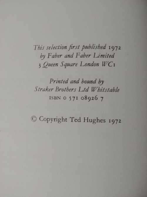 Ted Hughes - Selected Poems 1957-1967