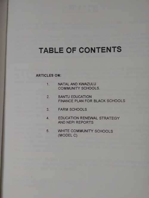 Black Schools Crisis In South Africa: A Collection Of Newspaper Articles (1989-1993)