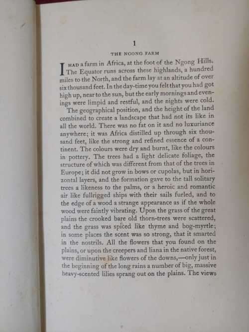 Out Of Africa (early edition)