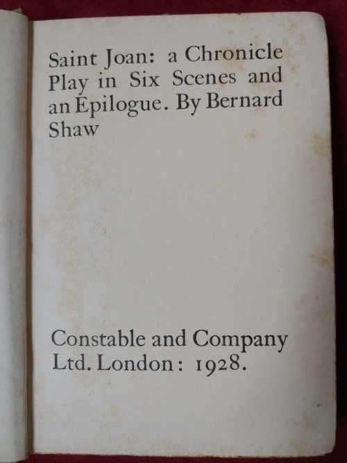 Saint Joan: Bernard Shaw