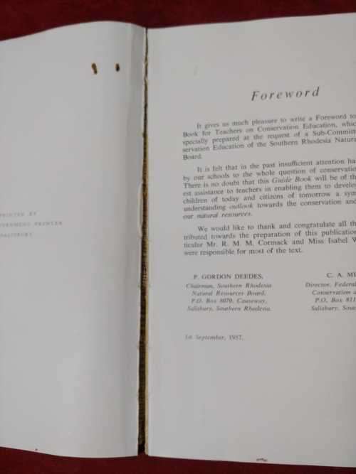Conservation - A Guide Book For Teachers (Rhodesia)