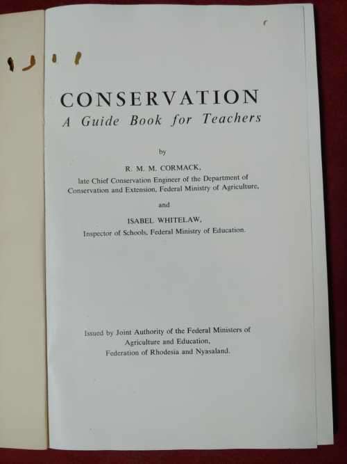 Conservation - A Guide Book For Teachers (Rhodesia)