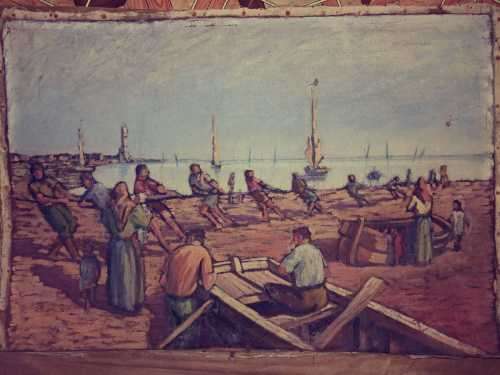 F. Scarpa - Original Oil on Canvas - Camogli (Genoa) PLUS one other