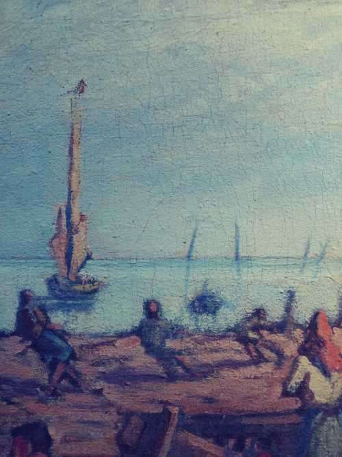 F. Scarpa - Original Oil on Canvas - Camogli (Genoa) PLUS one other