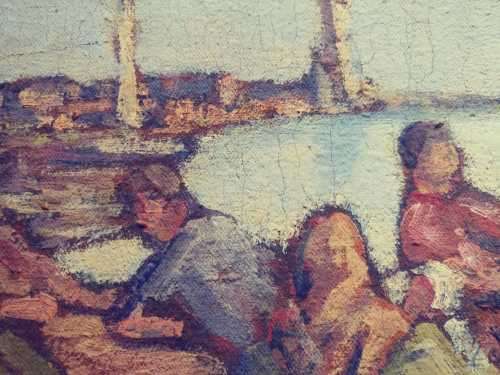 F. Scarpa - Original Oil on Canvas - Camogli (Genoa) PLUS one other
