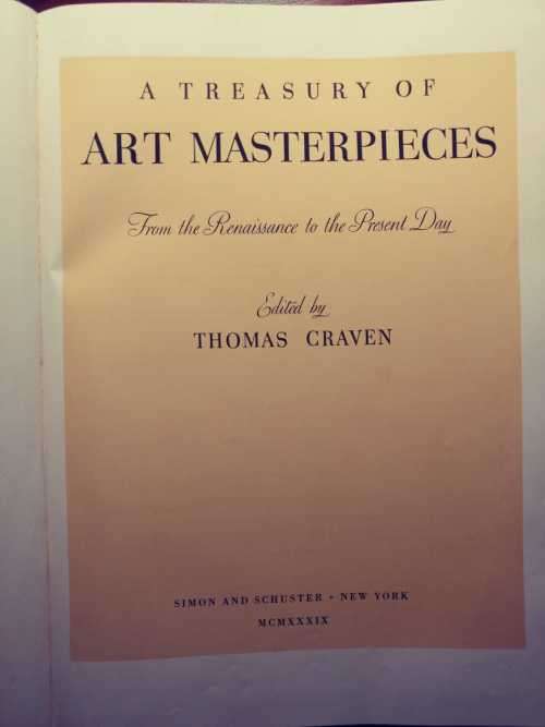A Treasury of Art Masterpieces - From the Renaissance to the Present Day