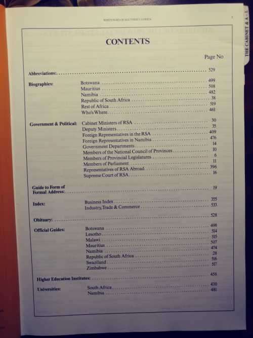 Who`s Who of Southern Africa 2003