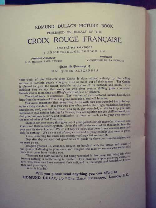 Edmund Dulac`s Picture-Book For The French Red Cross