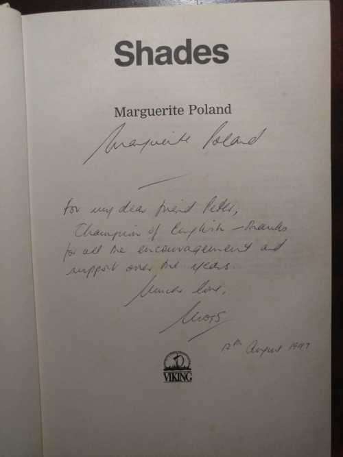 Shades - first edition signed by Marguerite Poland