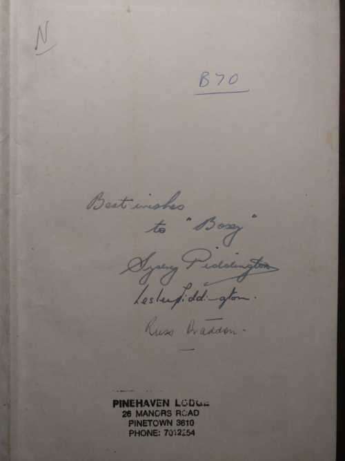 The Piddingtons by Russell Braddon (signed by Sydney, Lesley & Russell Braddon) - Mentalists