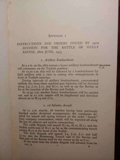 Gallipoli Military Operations - Vol. 2 - Maps & Appendices (Sir Algernon Boyle`s copy)