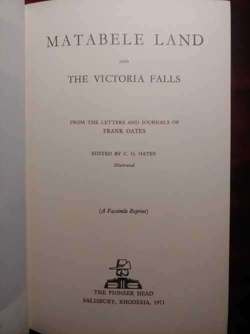 Matabele Land and the Victoria Falls - Frank Oates