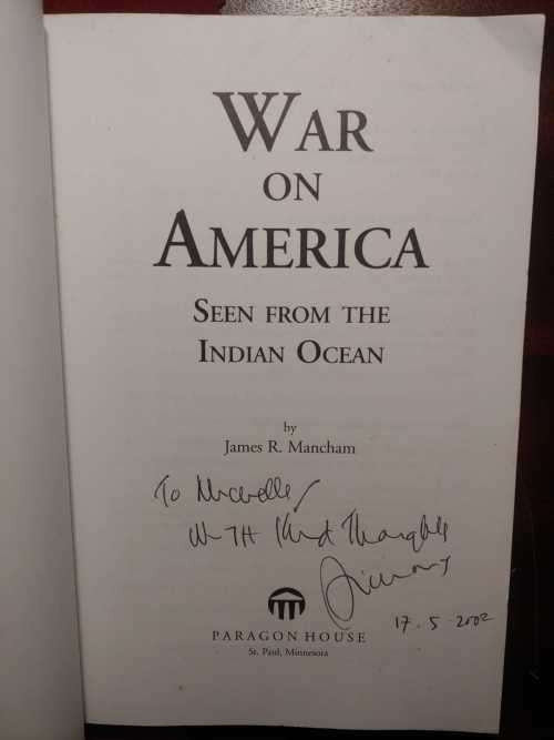 War On America - signed by James Mancham