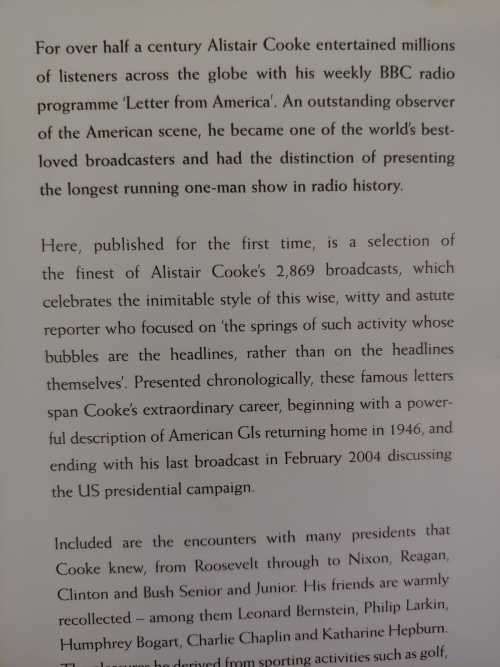 Alistair Cooke - Letter From America -  1946-2004