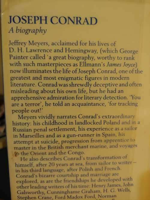 Joseph Conrad by Jeffrey Meyers