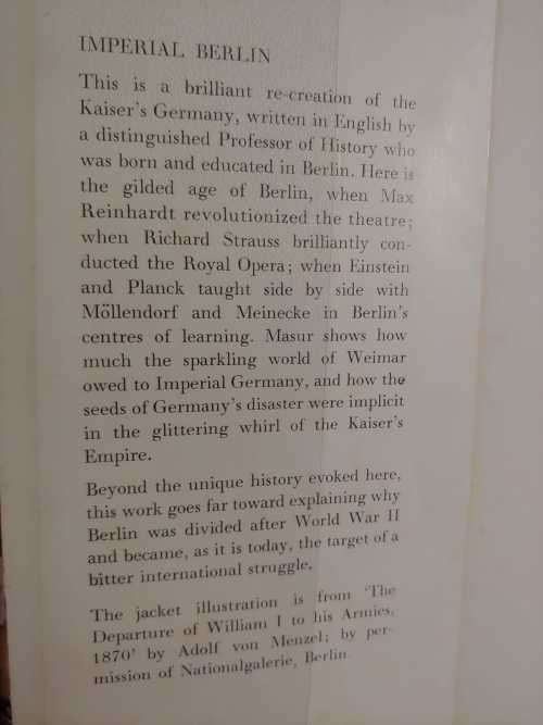 Imperial Berlin - by Gerhard Masur