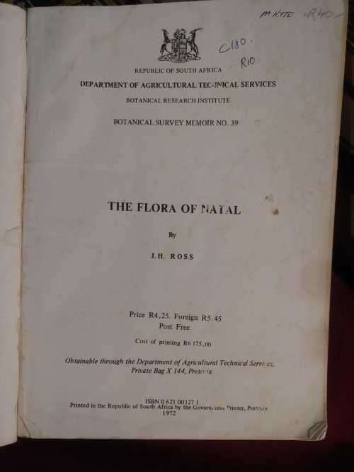 Flora of Natal - J. H. Ross
