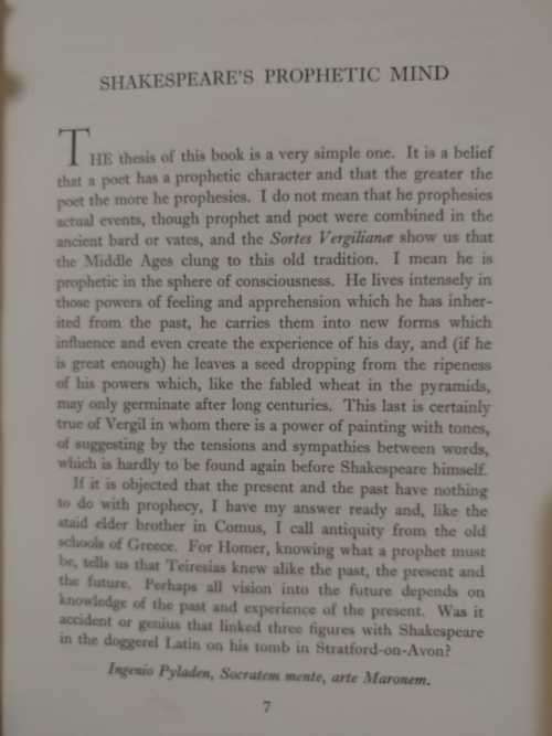 Shakespeare`s Prophetic Mind