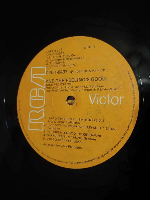 Jose Feliciano - And The Feeling`s Good LP