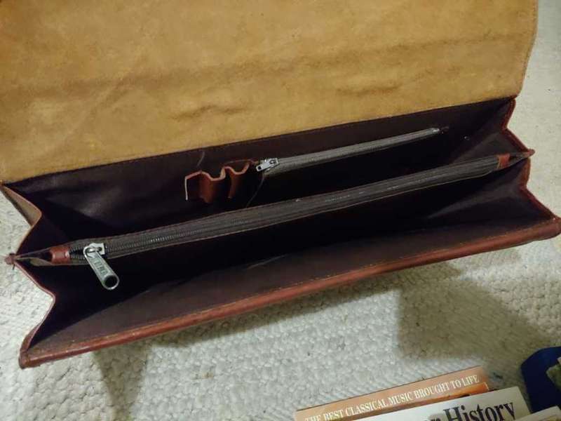 Amiet Burgundy Leather Executive Attache Case (Swiss)