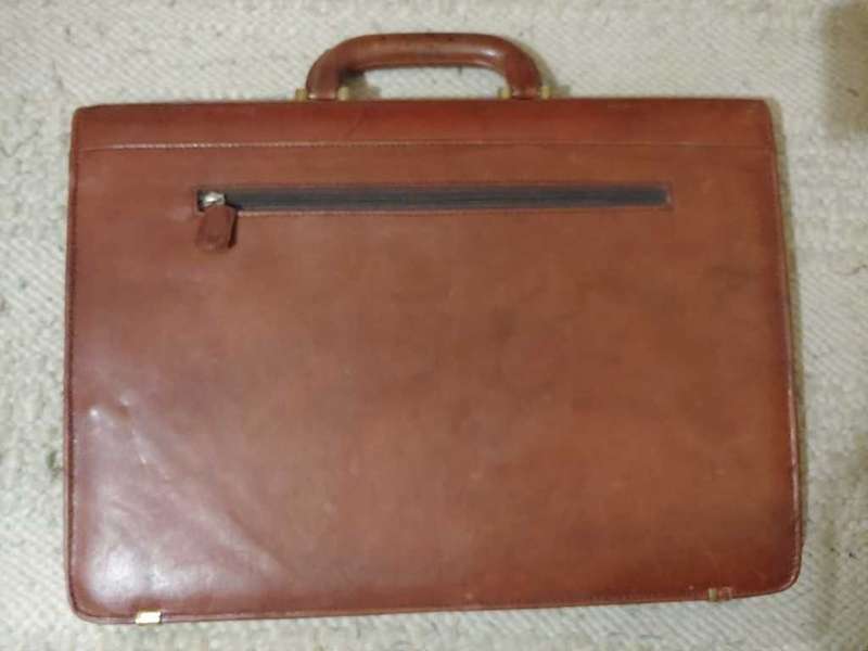 Amiet Burgundy Leather Executive Attache Case (Swiss)