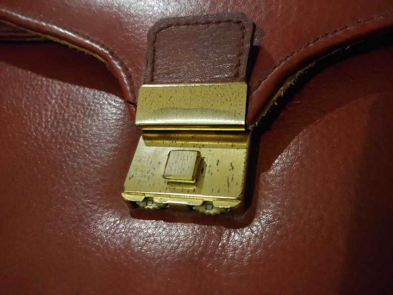 Amiet Burgundy Leather Executive Attache Case (Swiss)
