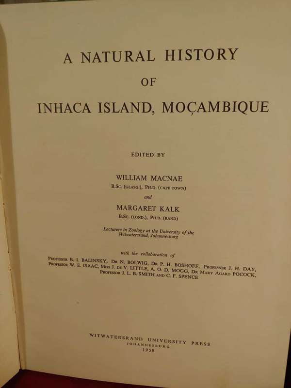 A Natural History of Inhaca Island, Mocambique