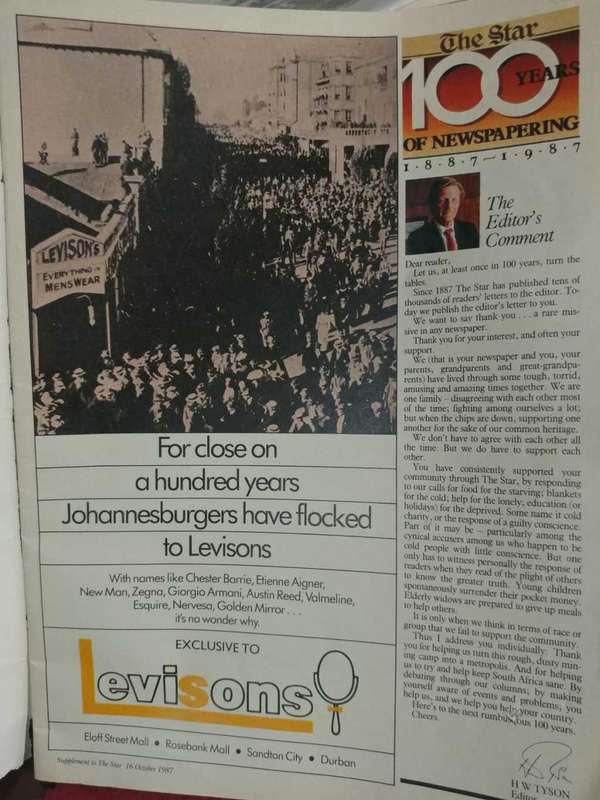 The Star 100 Years Of Newspapering (Souvenir Supplement)