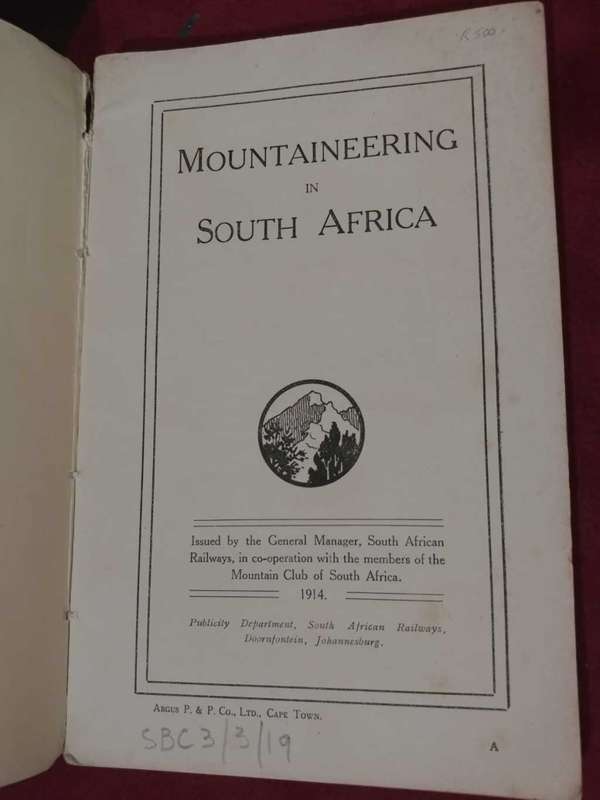 Mountaineering In South Africa - 1914 edition