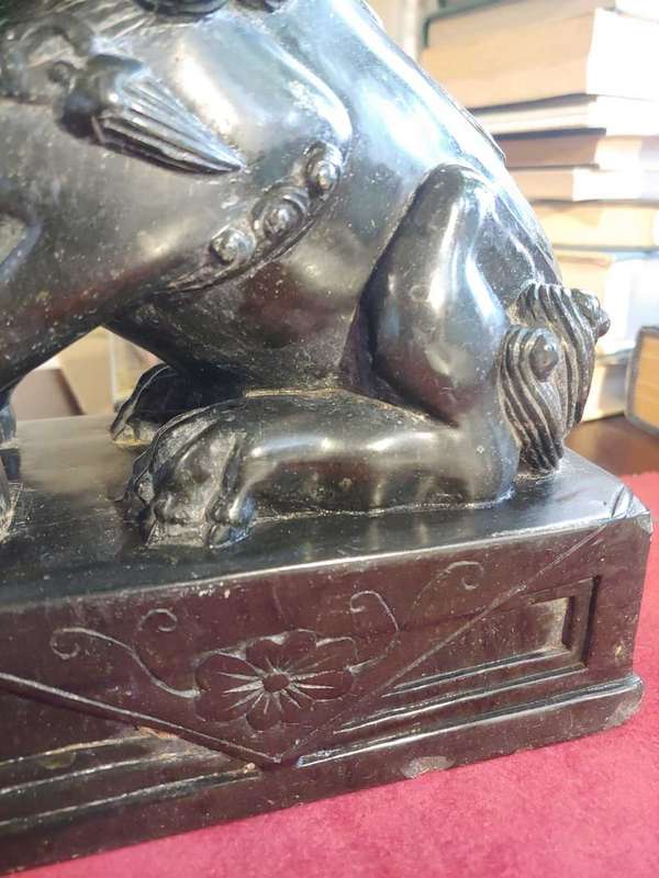 A pair of Antique Chinese Foo Dogs (Lions)