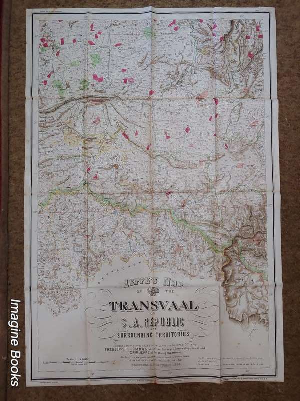 Jeppe`s Map of the Transvaal (SA Republic) - Boer War Maps - Complete Set of Six Original Maps
