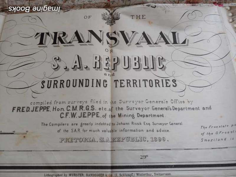 Jeppe`s Map of the Transvaal (SA Republic) - Boer War Maps - Complete Set of Six Original Maps