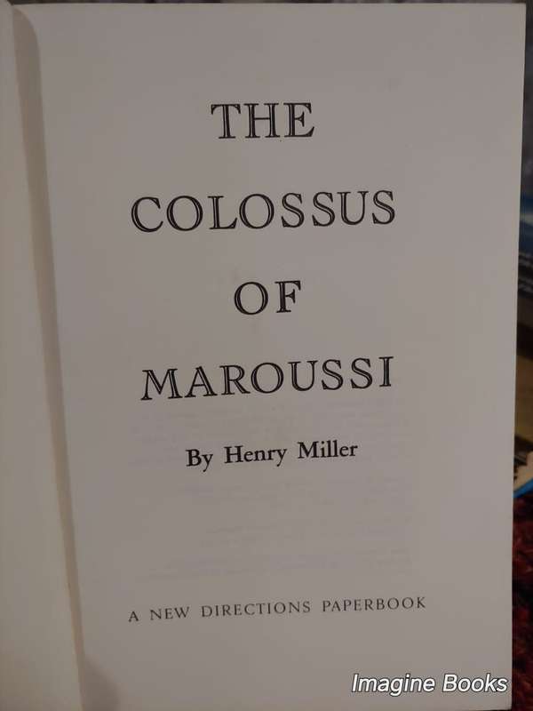 The Colossus Of Maroussi - Henry Miller