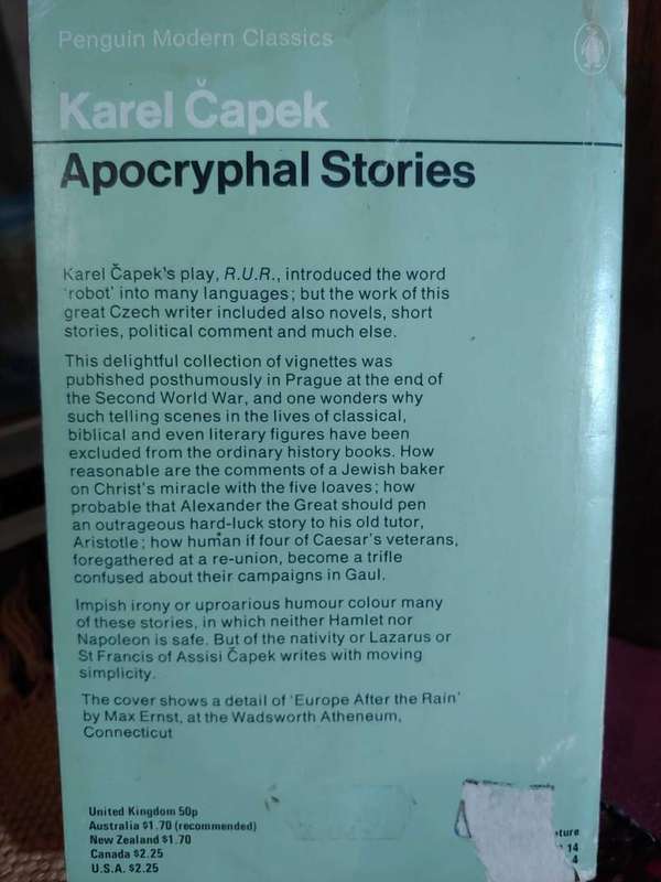 Apocryphal Stories - Karel Capek