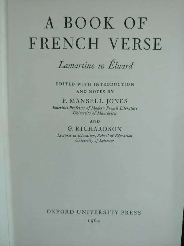 A Book of French Verse