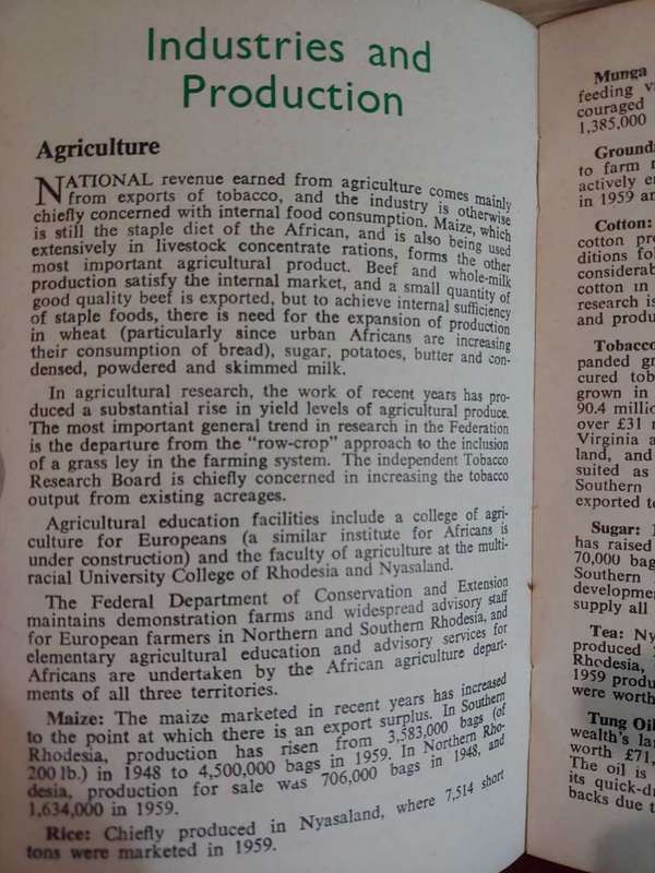Rhodesia and Nyasaland In Brief - 1960