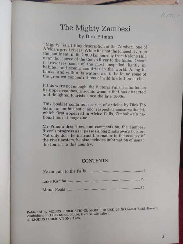 The Mighty Zambezi - Dick Pitman