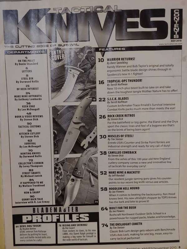Tactical Knives Magazine - Nov. 2010