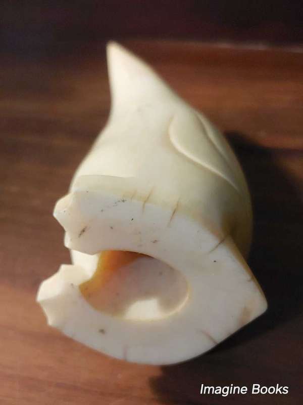 Scrimshaw carved penguin