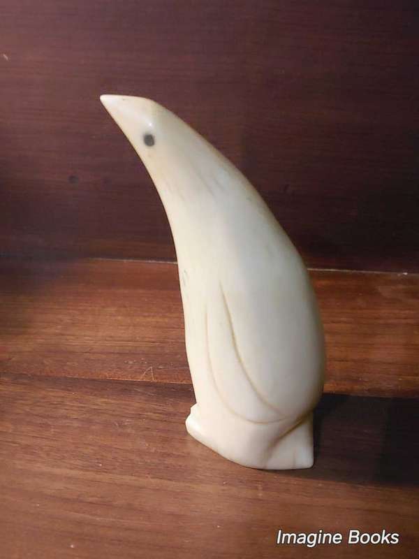 Scrimshaw carved penguin