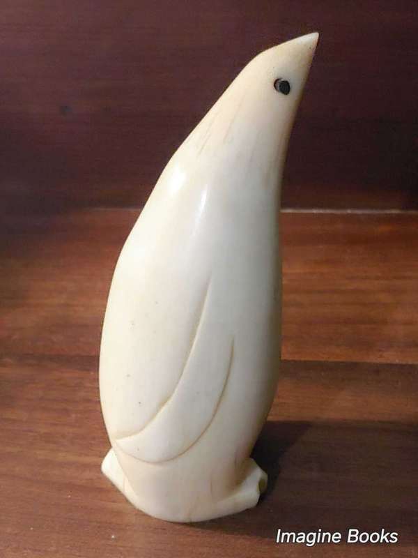 Scrimshaw carved penguin