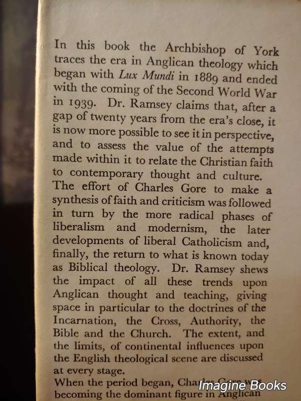 From Gore To Temple - Anglican Theology