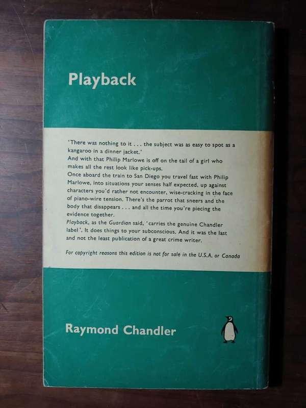 Playback - Raymond Chandler