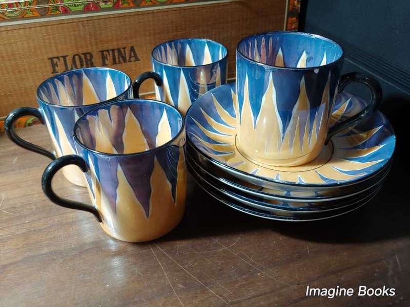 Phoenix China - (Czecho-Slovakia) - Sunflower Pattern Espresso Set