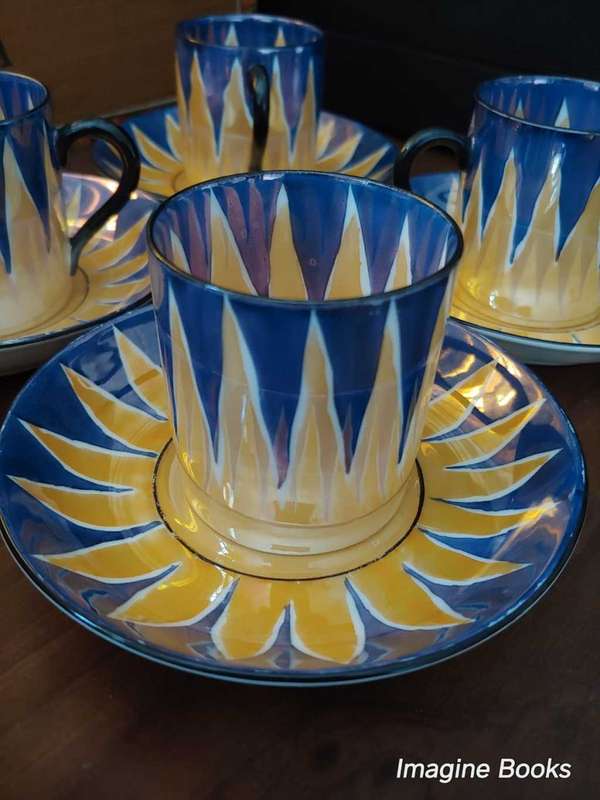 Phoenix China - (Czecho-Slovakia) - Sunflower Pattern Espresso Set