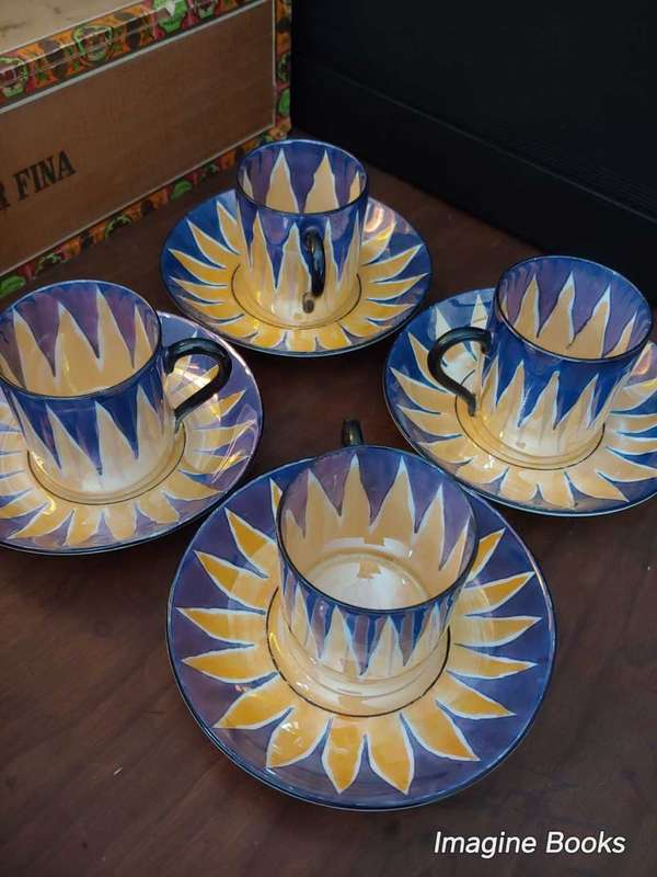 Phoenix China - (Czecho-Slovakia) - Sunflower Pattern Espresso Set