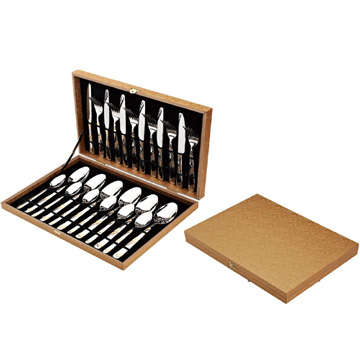 24 pcs Stainless Steel High Quality Cutlery Set With Wood Case