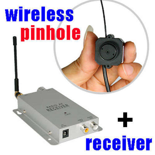 Wireless  Micro Pinhole Spy Nanny CCTV surveillance Camera w/ Receiver